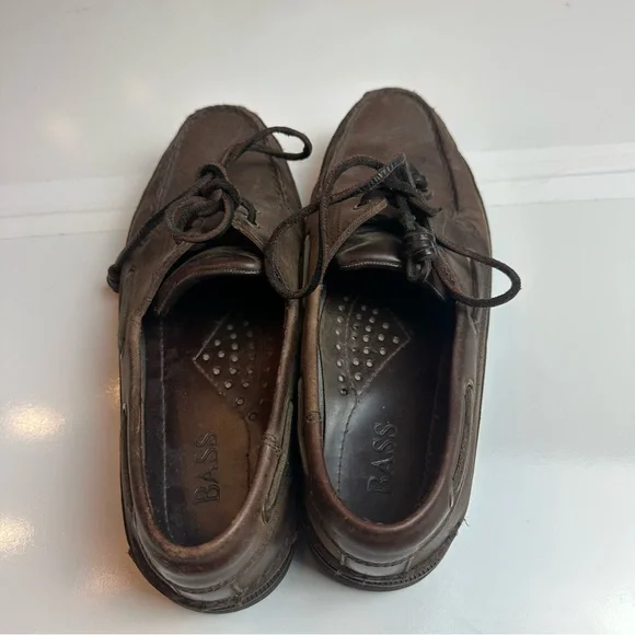 Bass Leather Boat Shoes | Dark Brown · Preppy Coastal / Ivy Classic - Picture 6 of 9